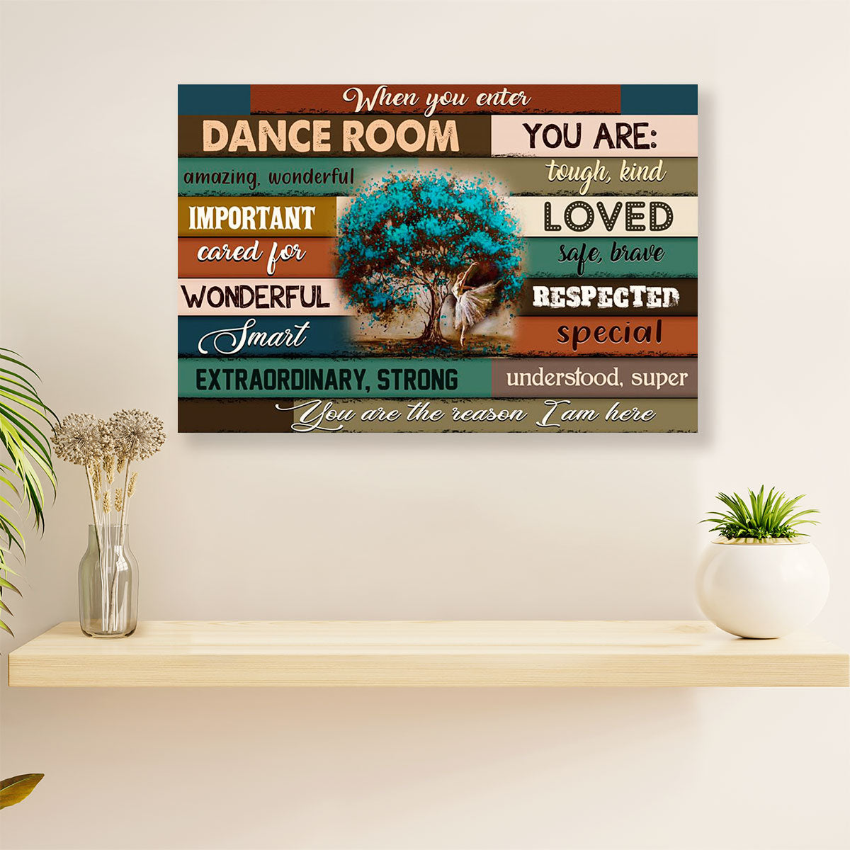 Dancing Ballet Canvas Wall Art Prints | Tough,Kind | Home Décor Gift for Ballet Dancer