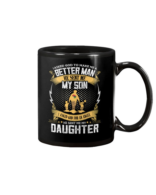 African American Father - Son - Daughter | Black Father Mug | Father's Day Gift