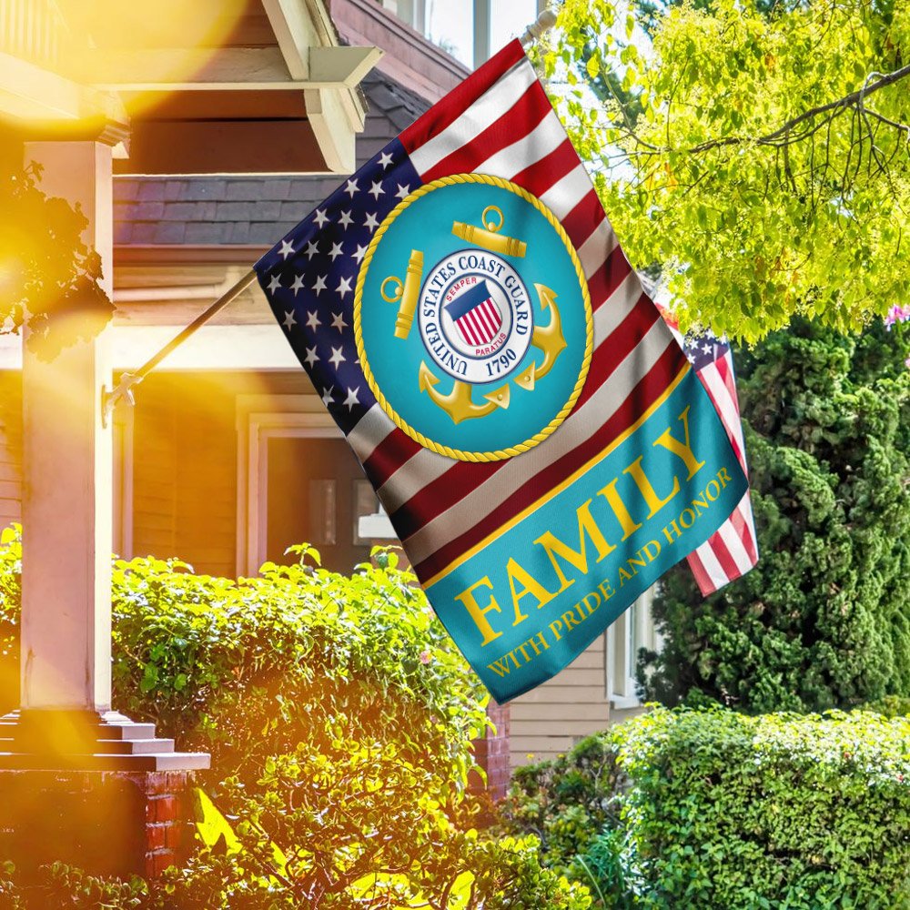 Family With Pride And Honor U.S. Coast Guard Flag