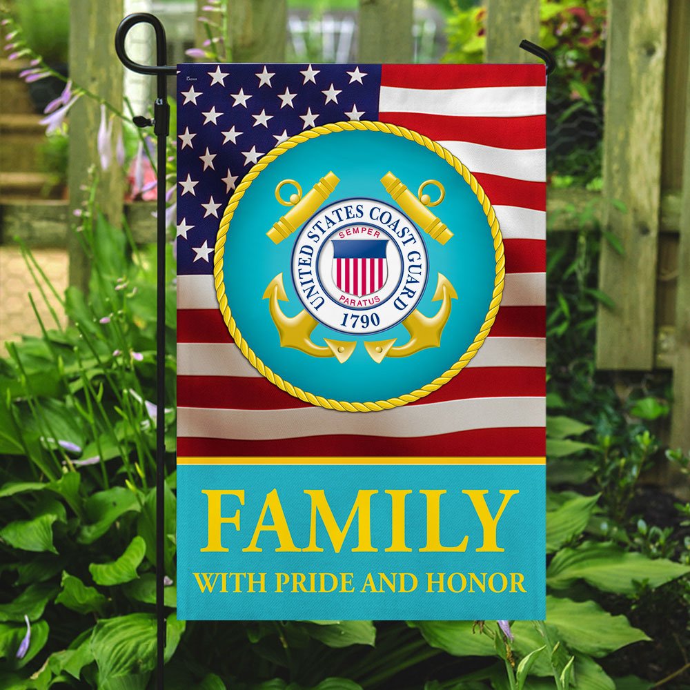 Family With Pride And Honor U.S. Coast Guard Flag