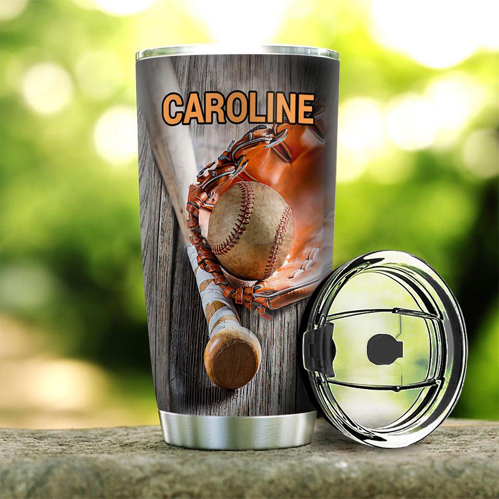 Baseball Personalized DNR0212003 Stainless Steel Tumbler - MostSuit