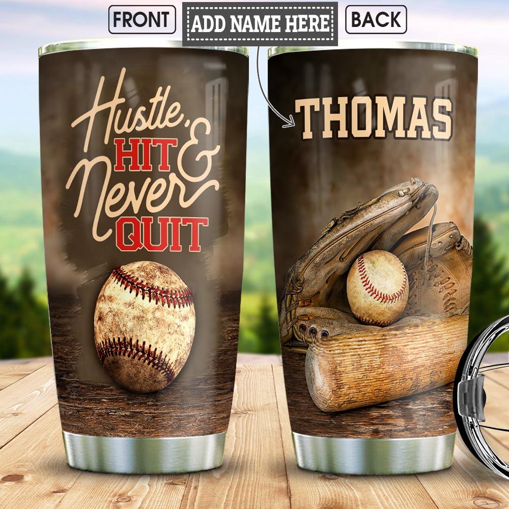 Baseball Personalized Stainless Steel Tumbler Cups Drinkware 20oz - MostSuit