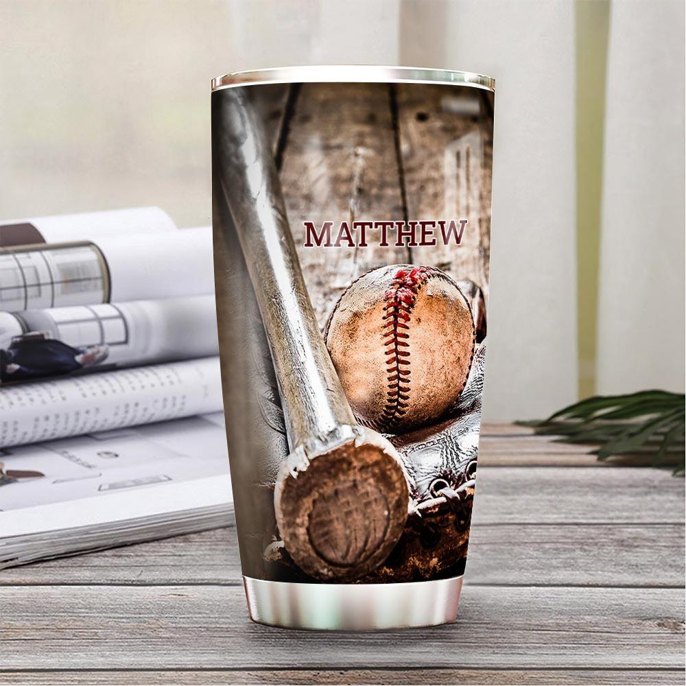 Baseball Personalized PYR1311009 Stainless Steel Tumbler - MostSuit