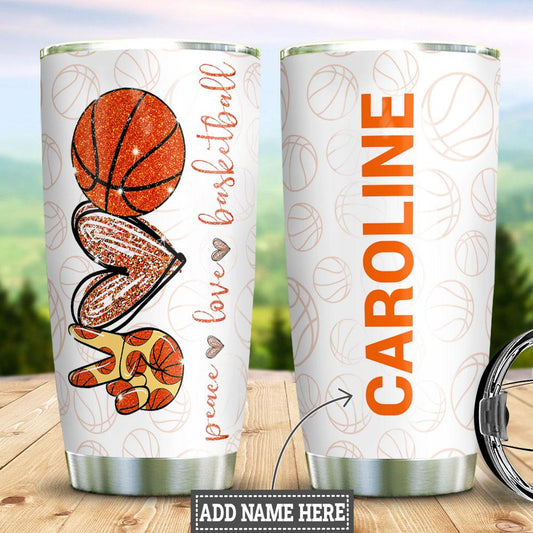 Basketball Lover Personalized Stainless Steel Tumbler Cups Drinkware 20oz - MostSuit