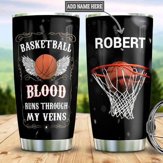 Basketball Personalized Stainless Steel Tumbler Cups Drinkware 20oz - MostSuit