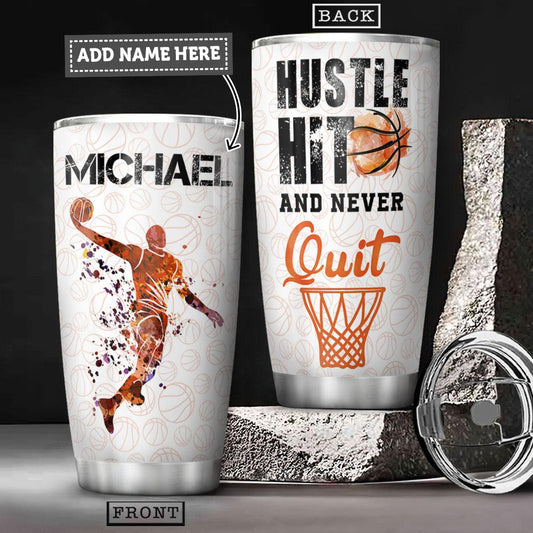 Basketball Personalized Stainless Steel Tumbler Cups Drinkware 20oz - MostSuit