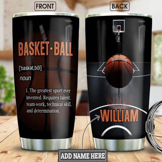 Basketball Personalized Stainless Steel Tumbler Cups Drinkware 20oz - MostSuit