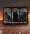 Canvas Prints Black Wolf If They Stand Behind You Protect Them Wall Art Gifts Vintage Home Wall Decor Canvas - Mostsuit