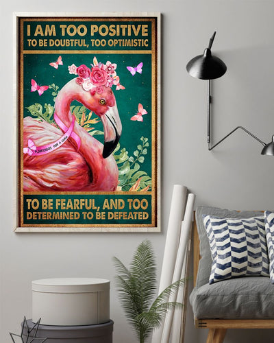 Canvas Prints Breast Cancer Flamingo Pink Wall Art Gifts Vintage Home Wall Decor Canvas - Mostsuit