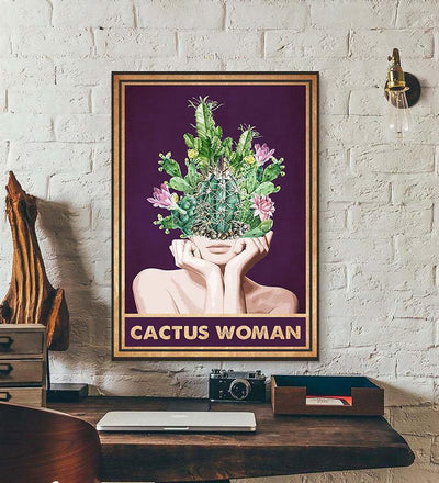 Canvas Prints Cactus Woman Gift Vintage Home Wall Decor Canvas - Mostsuit