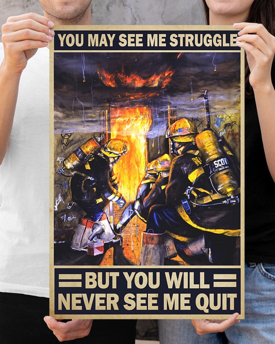 Canvas Prints Firefighter - Will Never See Me Quit Birthday Gift Vintage Home Wall Decor Canvas - Mostsuit