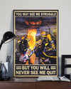 Canvas Prints Firefighter - Will Never See Me Quit Birthday Gift Vintage Home Wall Decor Canvas - Mostsuit