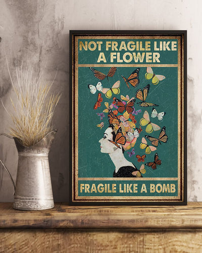 Canvas Prints Fragile Like a Bomb Birthday Gift Vintage Home Wall Decor Canvas - Mostsuit