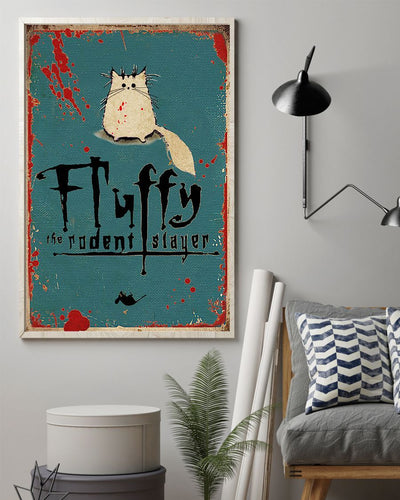 Canvas Prints Gift for Cat Lovers Fluffy Halloween Birthday Gift Vintage Home Wall Decor Canvas - Mostsuit
