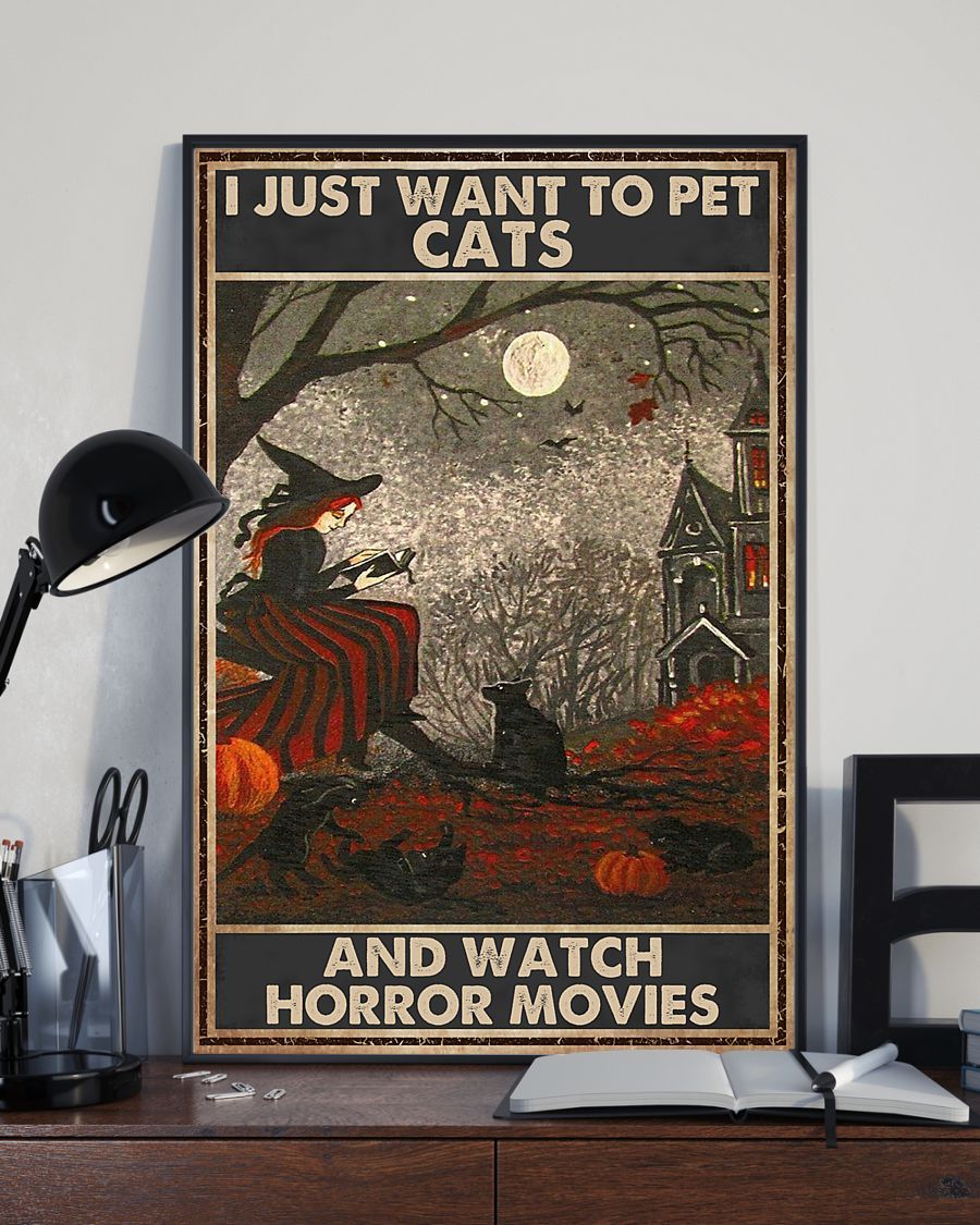Canvas Prints Gift for Cat Lovers Halloween Gift Vintage Home Wall Decor Canvas - Mostsuit