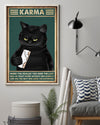 Canvas Prints Gift for Cat Lovers Karma Birthday Gift Vintage Home Wall Decor Canvas - Mostsuit