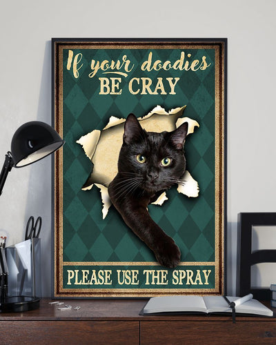 Canvas Prints Gift for Cat Lovers Please Use the Spray Birthday Gift Vintage Home Wall Decor Canvas - Mostsuit