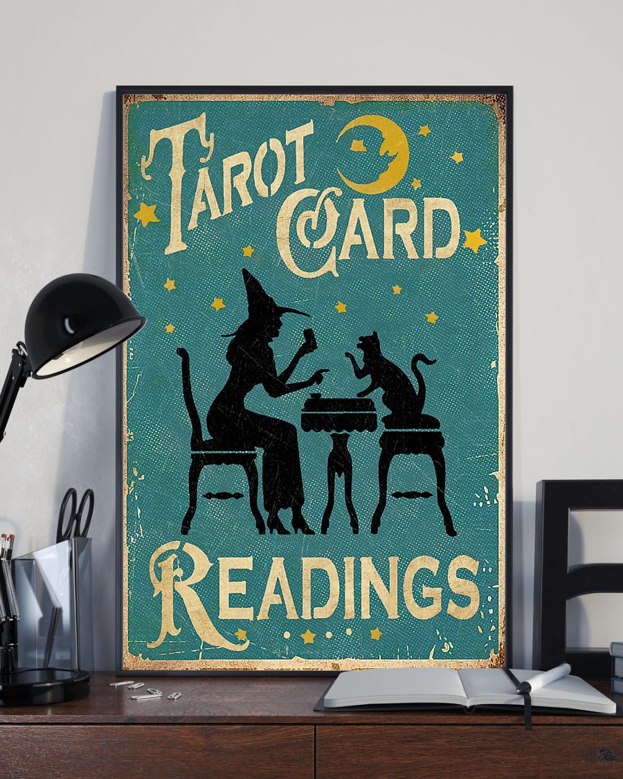 Canvas Prints Gift for Cat Lovers Tarot Card Reading Birthday Gift Vintage Home Wall Decor Canvas - Mostsuit