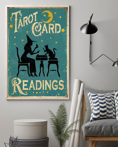 Canvas Prints Gift for Cat Lovers Tarot Card Reading Birthday Gift Vintage Home Wall Decor Canvas - Mostsuit
