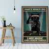 Canvas Prints Gift for Cat Lovers That's What I Do I Mix Music And I Know Things Gift Vintage Home Wall Decor Canvas - Mostsuit