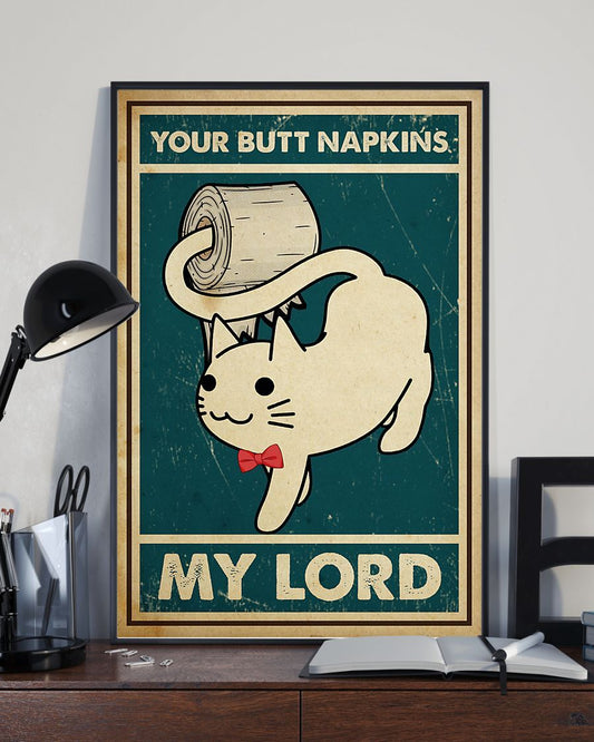 Canvas Prints Gift for Cat Lovers Your Butt Napkin Birthday Gift Vintage Home Wall Decor Canvas - Mostsuit
