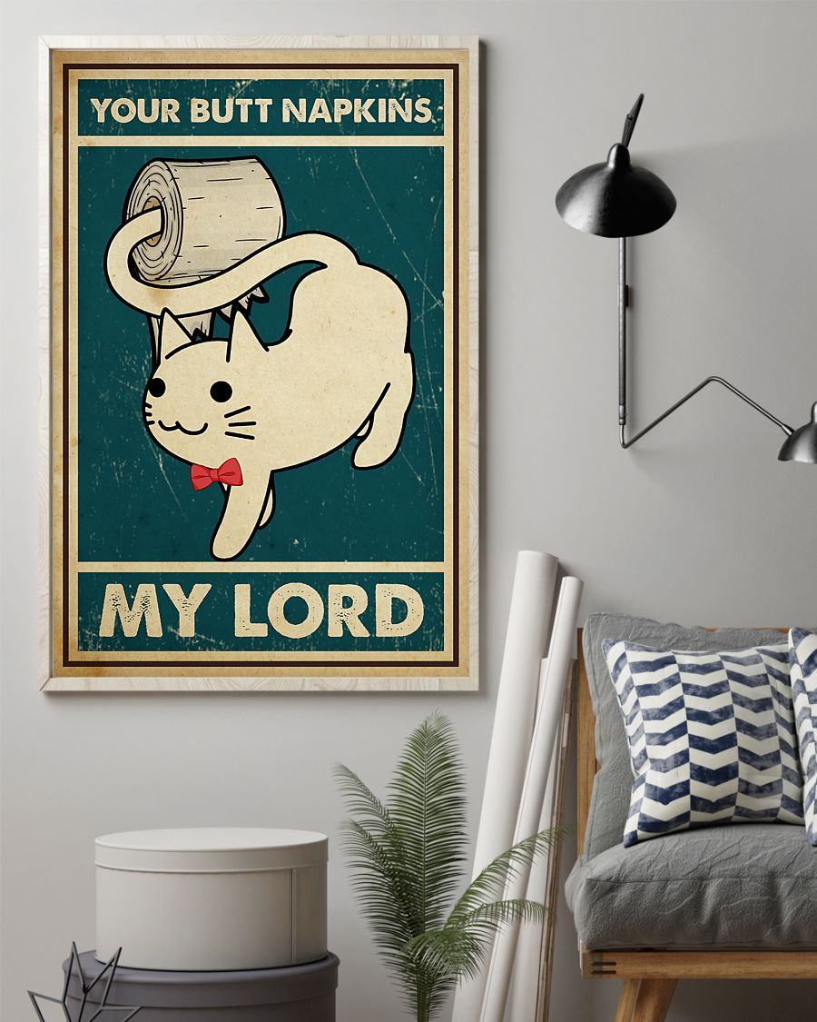 Canvas Prints Gift for Cat Lovers Your Butt Napkin Birthday Gift Vintage Home Wall Decor Canvas - Mostsuit
