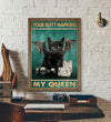 Canvas Prints Gift for Cat Lovers Your Butt Napkins My Queen Christmas Gift Vintage Home Wall Decor Canvas - Mostsuit