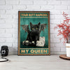 Canvas Prints Gift for Cat Lovers Your Butt Napkins My Queen Christmas Gift Vintage Home Wall Decor Canvas - Mostsuit