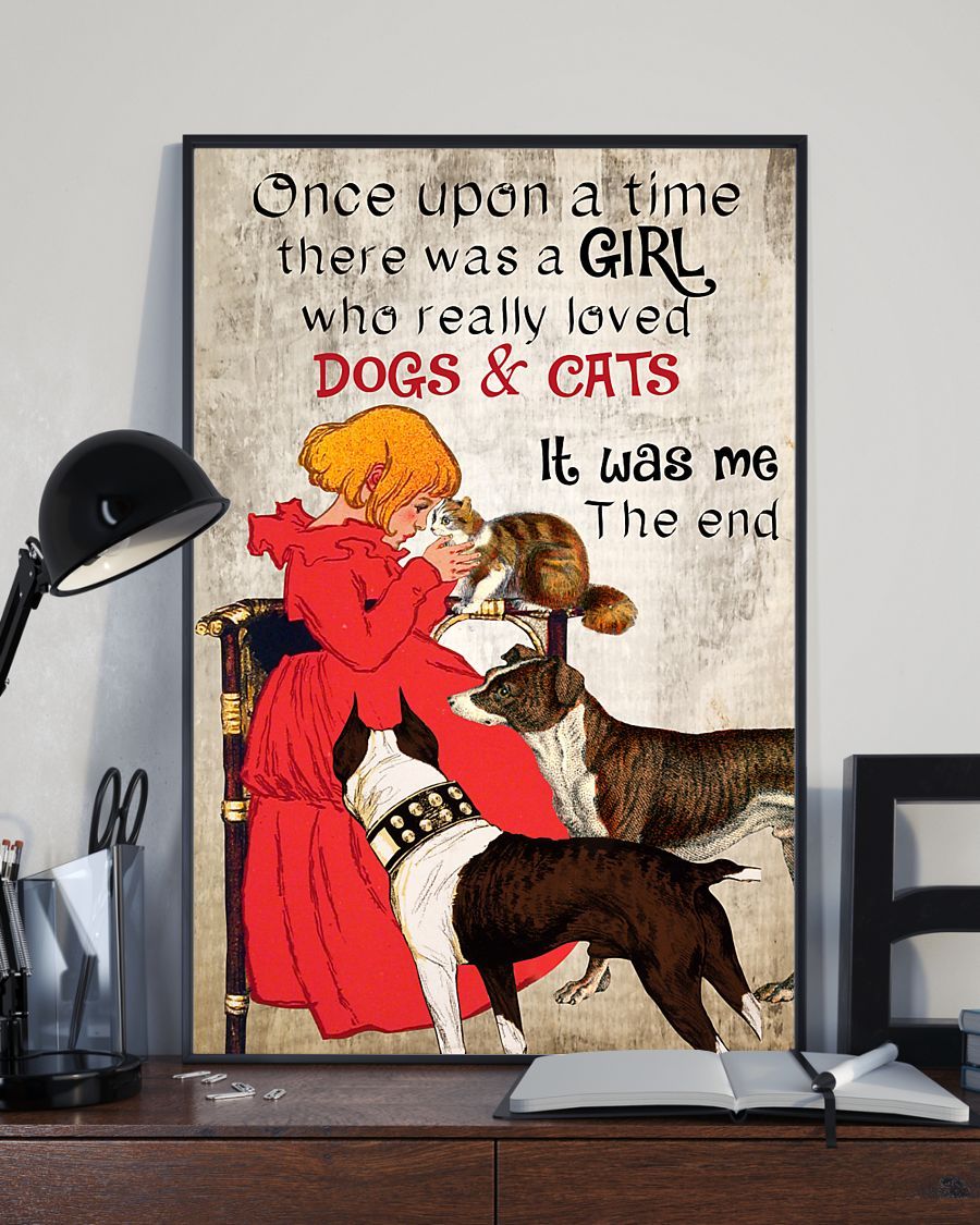 Canvas Prints Gift for Dog Lovers Cats Dogs Girl Birthday Gift Vintage Home Wall Decor Canvas - Mostsuit