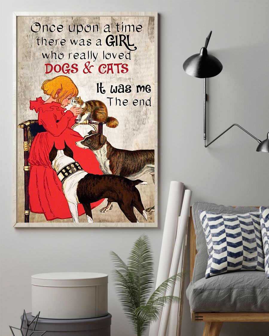 Canvas Prints Gift for Dog Lovers Cats Dogs Girl Birthday Gift Vintage Home Wall Decor Canvas - Mostsuit
