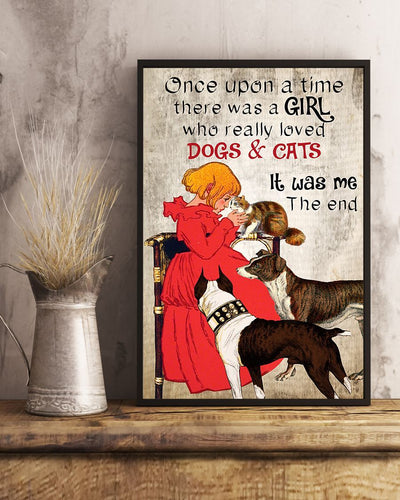 Canvas Prints Gift for Dog Lovers Cats Dogs Girl Birthday Gift Vintage Home Wall Decor Canvas - Mostsuit