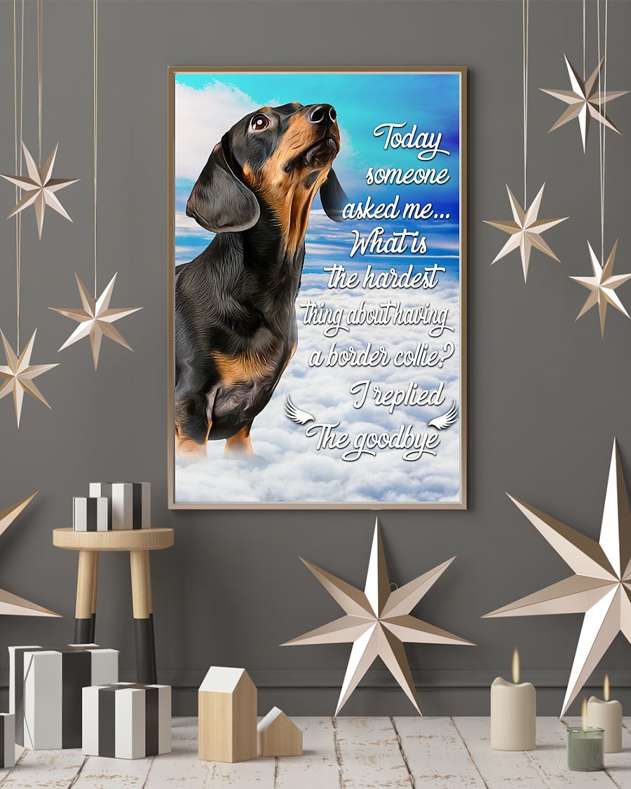 Personalized Photo Canvas Prints Gift for Dog Lovers Dachshund The Goodbye Birthday Gift Vintage Home Wall Decor Canvas - Mostsuit