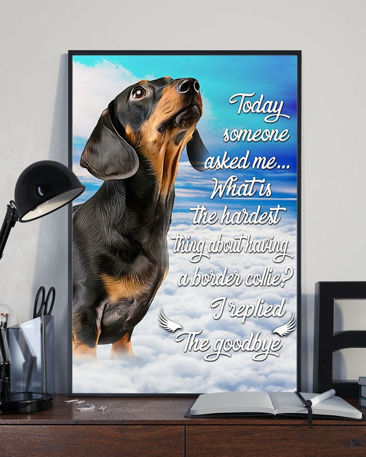 Personalized Photo Canvas Prints Gift for Dog Lovers Dachshund The Goodbye Birthday Gift Vintage Home Wall Decor Canvas - Mostsuit