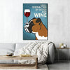 Canvas Prints Gift for Dog Lovers Easily Distracted By Dogs And Wine Gift Vintage Home Wall Decor Canvas - Mostsuit
