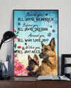 Personalized Photo Canvas Prints Gift for Dog Lovers German Shepherd All You Need Birthday Gift Vintage Home Wall Decor Canvas - Mostsuit