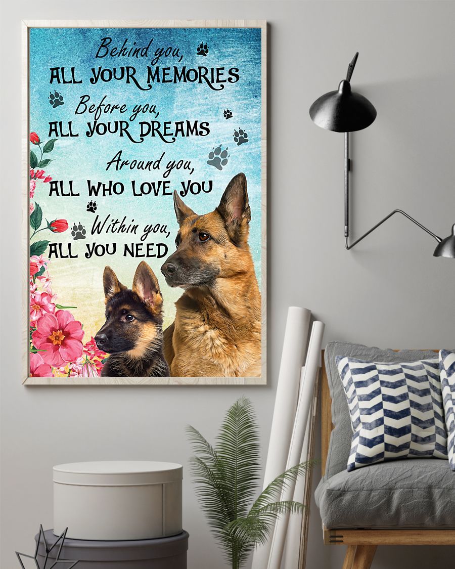 Personalized Photo Canvas Prints Gift for Dog Lovers German Shepherd All You Need Birthday Gift Vintage Home Wall Decor Canvas - Mostsuit