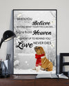 Personalized Photo Canvas Prints Gift for Dog Lovers Heaven Love Christmas Gift Vintage Home Wall Decor Canvas - Mostsuit