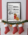 Personalized Photo Canvas Prints Gift for Dog Lovers Heaven Love Christmas Gift Vintage Home Wall Decor Canvas - Mostsuit