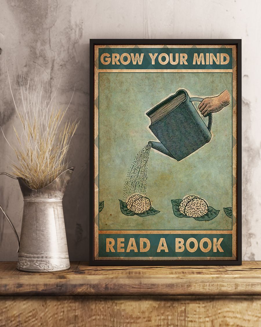 Canvas Prints Grow Mind Book Birthday Gift Vintage Home Wall Decor Canvas - Mostsuit
