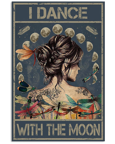Canvas Prints I Dance With the Moon Birthday Gift Vintage Home Wall Decor Canvas - Mostsuit
