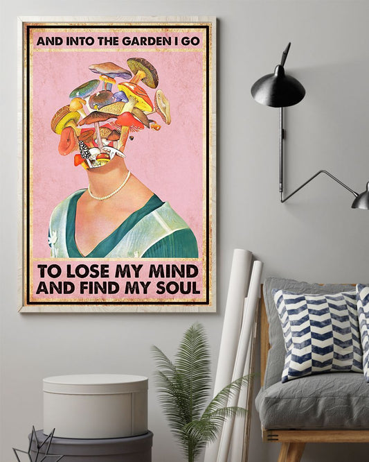 Gardening Canvas Prints Into the Garden I Go to Find My Soul Wall Art Gifts Vintage Home Wall Decor Canvas - Mostsuit