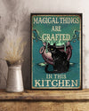 Canvas Prints Gift For Cat Lover Magical Things Are Grafted In This Kitchen Birthday Gift Vintage Home Wall Decor Canvas - Mostsuit