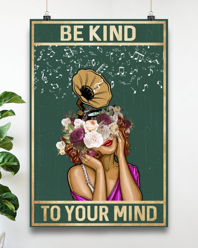 Canvas Prints Music - Be Kind to Your Mind Birthday Gift Vintage Home Wall Decor Canvas - Mostsuit