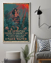 Mermaid Canvas Prints My Demonds Tried to Drown Me but They Didn't Know Wall Art Vintage Home Wall Decor Canvas - Mostsuit
