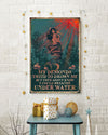 Mermaid Canvas Prints My Demonds Tried to Drown Me but They Didn't Know Wall Art Vintage Home Wall Decor Canvas - Mostsuit