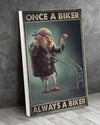 Canvas Prints Once A Biker Always A Biker Birthday Gift Vintage Home Wall Decor Canvas - Mostsuit