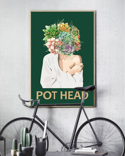 Canvas Prints Pot Head Flower Birthday Gift Vintage Home Wall Decor Canvas - Mostsuit