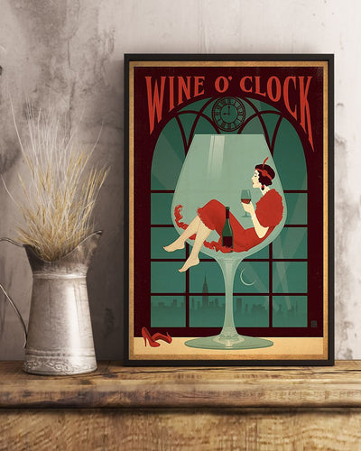 Canvas Prints Red Wine Time Birthday Gift Vintage Home Wall Decor Canvas - Mostsuit