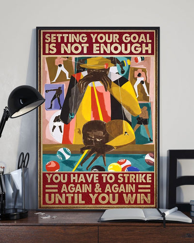 Canvas Prints Setting Your Goal Is Not Enough You Have To Strike Wall Art Gifts Vintage Home Wall Decor Canvas - Mostsuit