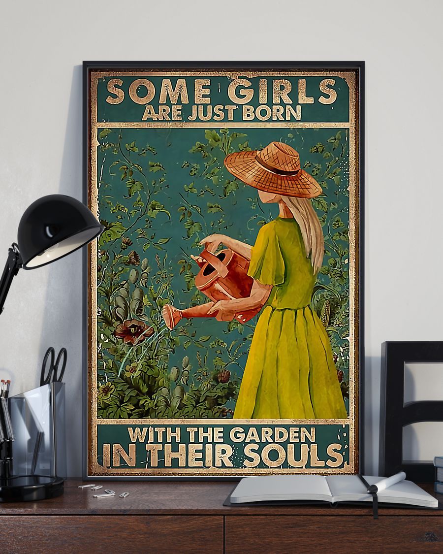 Canvas Prints Some Girls Are Just Born With The Garden In their Souls Birthday Gift Vintage Home Wall Decor Canvas - Mostsuit